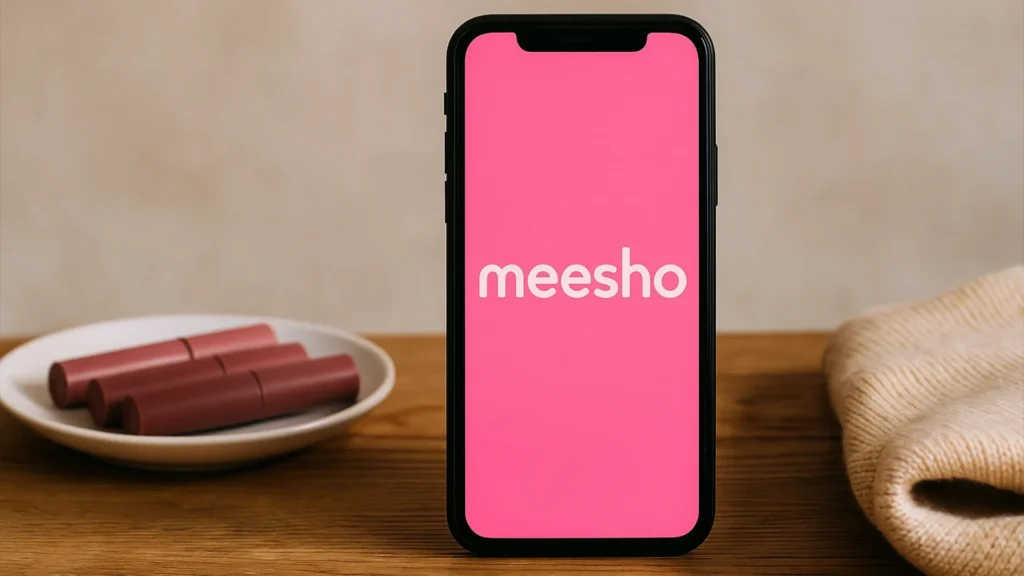 Meesho app showing social commerce platform conquering tier 2-3 cities India with zero-commission model reaching 213 million users and ₹9,390 crore revenue