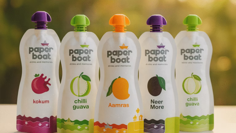Paper Boat traditional Indian drinks showing kokum aamras chilli guava flavors using nostalgia marketing to build ₹668 crore revenue targeting millennials and Gen Z with childhood memories