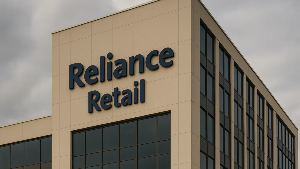 Reliance Retail building showing aggressive expansion strategy that built ₹3.3 lakh crore revenue with 18,836 stores and 349 million customers making it India's largest retailer in 18 years