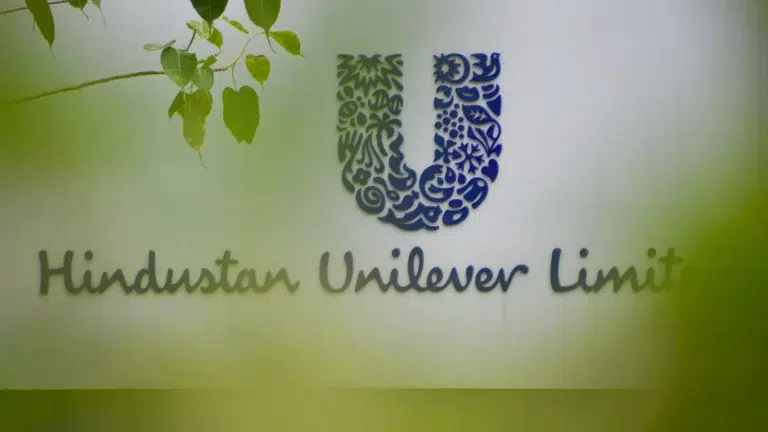 Hindustan Unilever Limited corporate office signage with green foliage representing India's largest FMCG company brand strategy and household market dominance