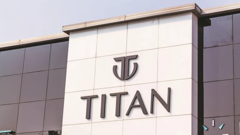Titan company store signage displaying brand logo demonstrating India's lifestyle conglomerate expansion from watches to jewellery and eyewear retail
