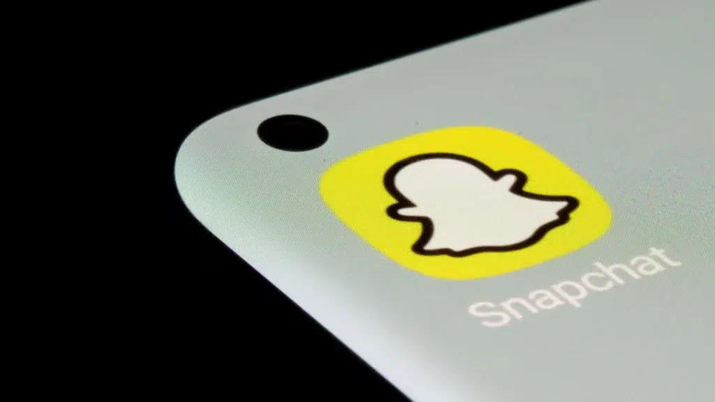 Snapchat app icon with ghost logo displayed on mobile device screen