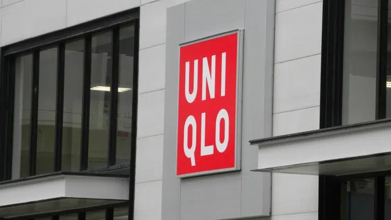 Uniqlo store exterior with red logo sign showcasing LifeWear brand