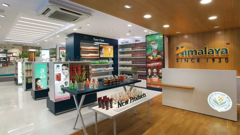 Himalaya Wellness flagship store in Bengaluru with face care, men's range and new product displays reflecting India's No.1 herbal healthcare brand