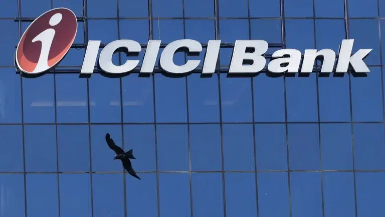 ICICI Bank office building with logo representing India's second-largest private bank and its turnaround strategy